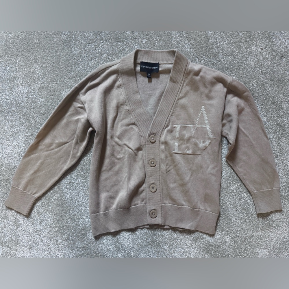 Emporio Armani Beige Knit Cardigan